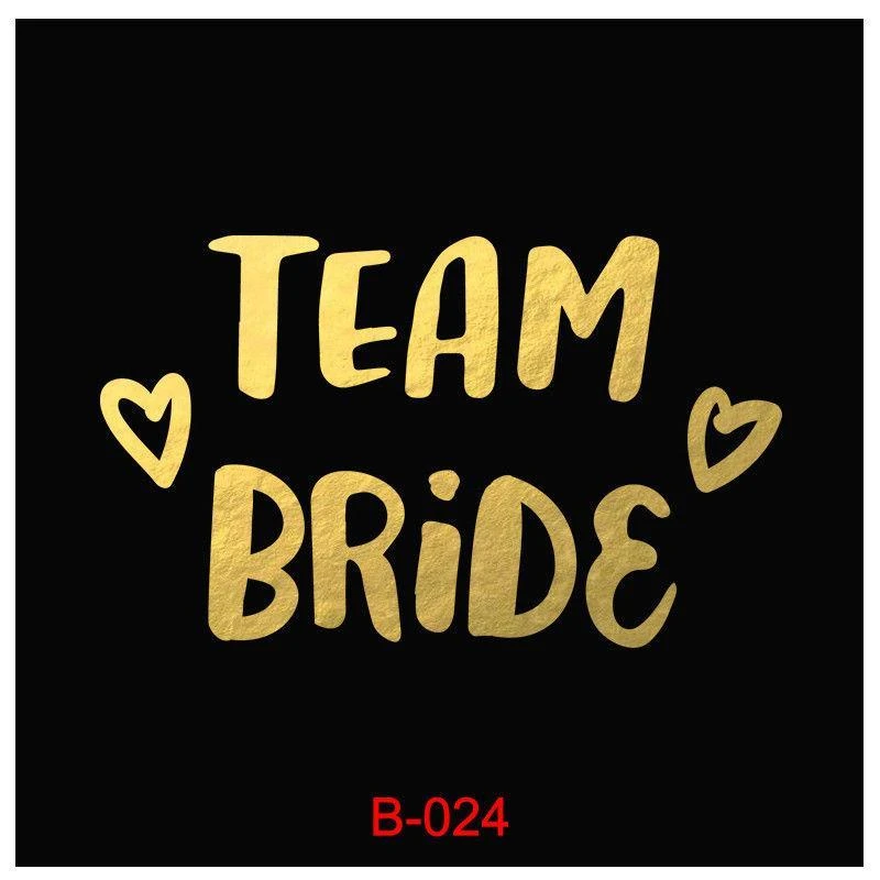 Προσωρινά Χρυσά Τατουάζ Σώματος για Bachelorette Party - Team Bride